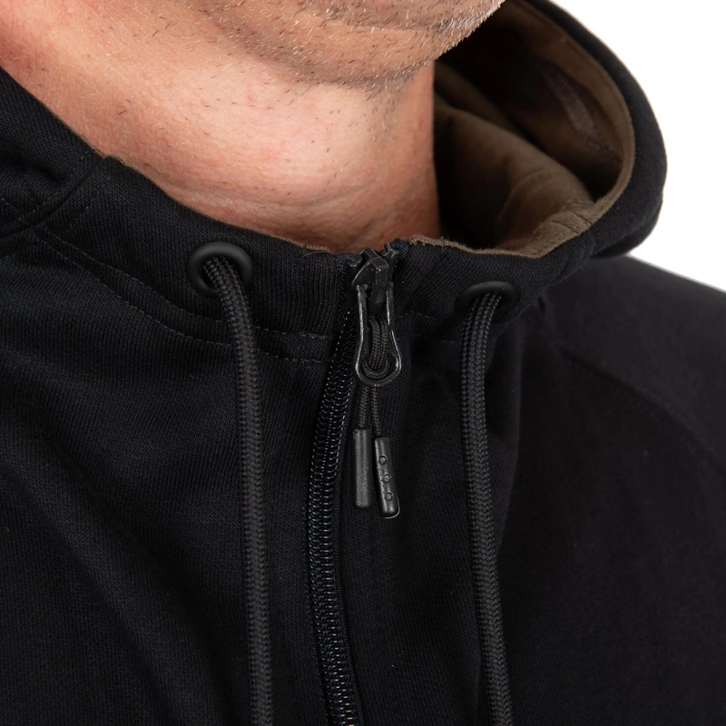 Fox Collection Zipped Hoody Black